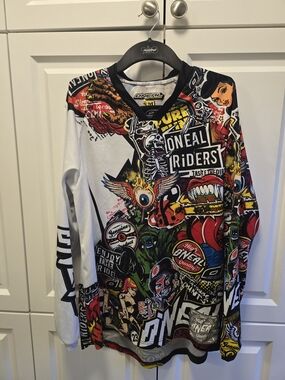 O’Neal MX Motocross Jersey Graphic Long Sleeve Racing Shirt Size S/M MTB BMX